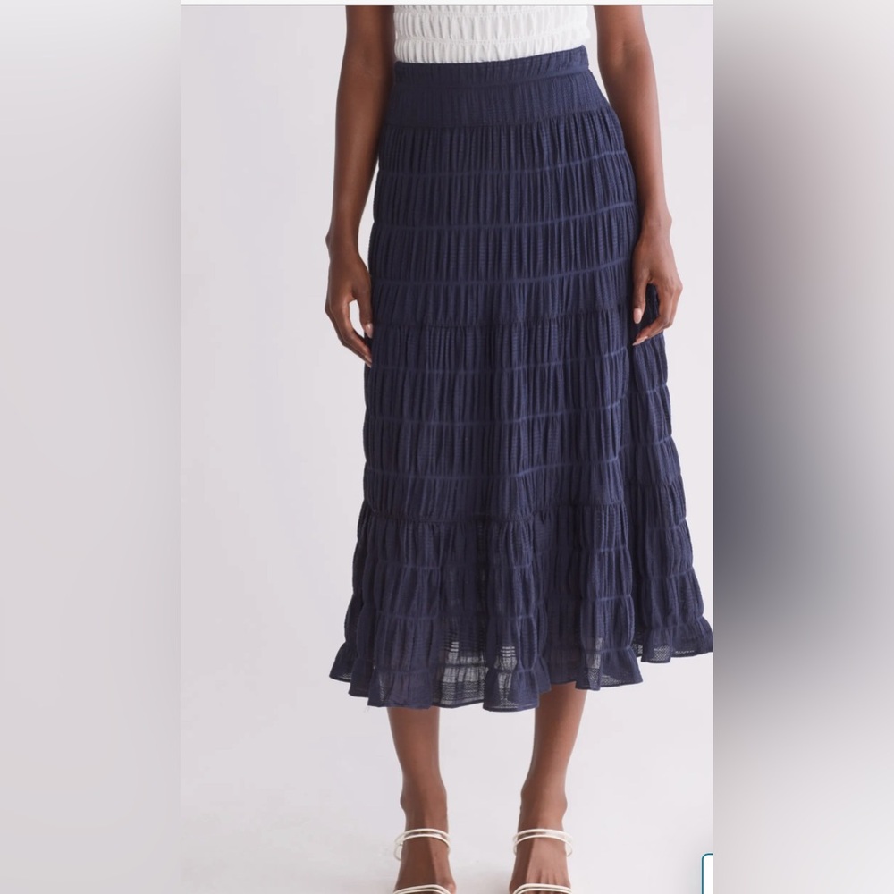 Textured Midi Skirt